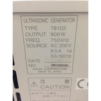 KAIJO 78102 Ultrasonic Generator Hi Megasonic 900